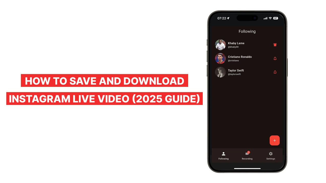 How to Save and Download Instagram Live Video (2025 Guide)